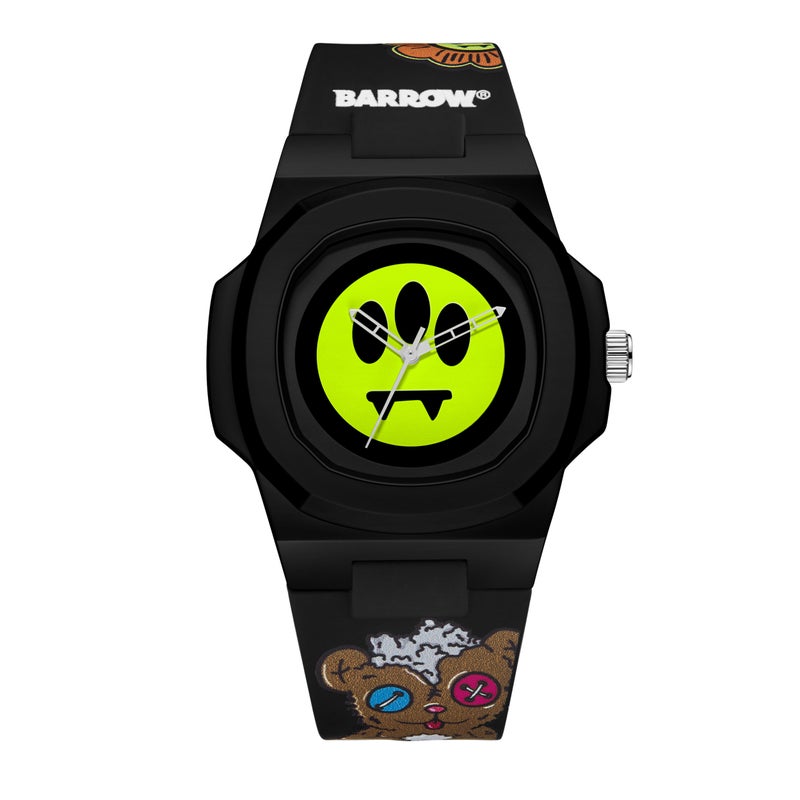 Barrow BWW00001 Black Yellow Dial Silicone Strap Unisex Watch, 43mm - Image 1